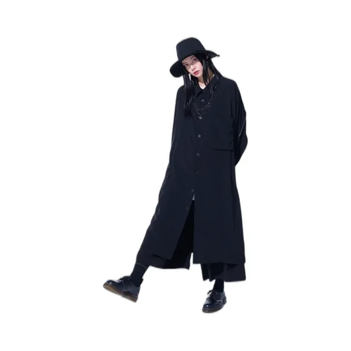 Crepe De Chine Back Yoke Zip Coat