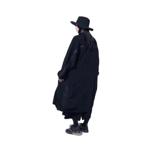 Crepe De Chine Back Yoke Zip Coat