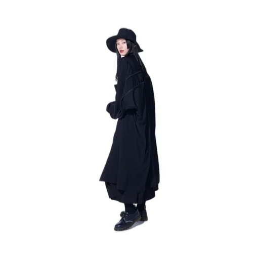 Crepe De Chine Back Yoke Zip Coat