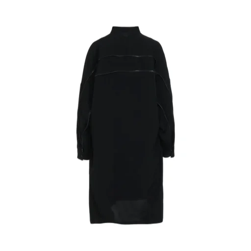 Crepe De Chine Back Yoke Zip Coat