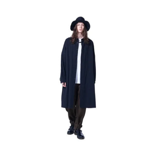 Cotton/Hemp Twill Back Yoke Zip Coat