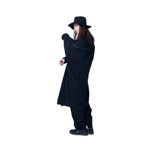 Crepe De Chine Back Yoke Zip Coat