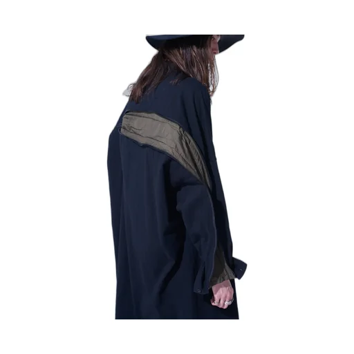 Cotton/Hemp Twill Back Yoke Zip Coat