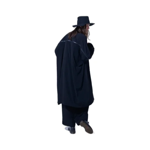 Crepe De Chine Back Yoke Zip Coat