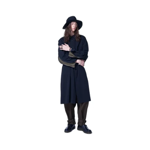 Cotton/Hemp Twill Back Yoke Zip Coat