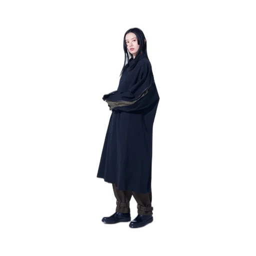 Cotton/Hemp Twill Back Yoke Zip Coat