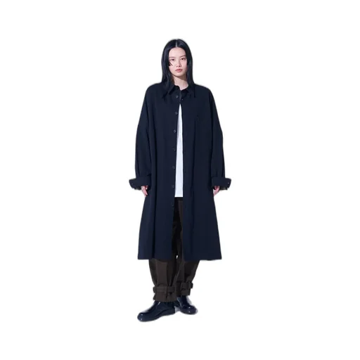 Cotton/Hemp Twill Back Yoke Zip Coat