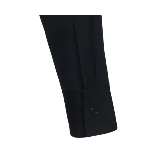 Washer Finished Wool Gabardine Shirt Dress With Double-Tailored Right Front
