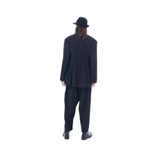 Pe/Rayon Gabardine Stretch Jacket With Gathered Shirring