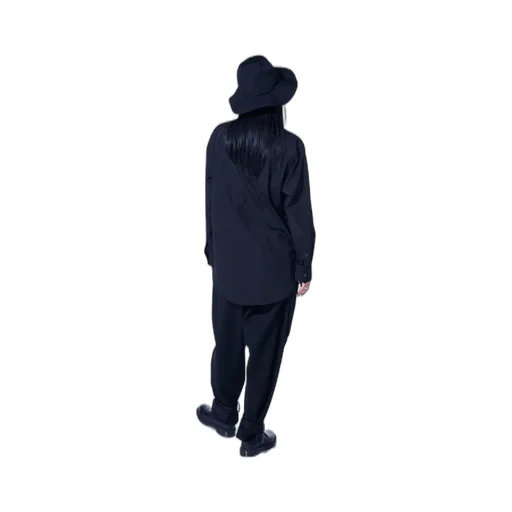 Cotton Broad Cloth Deconstructed Chest Pockets Shirt