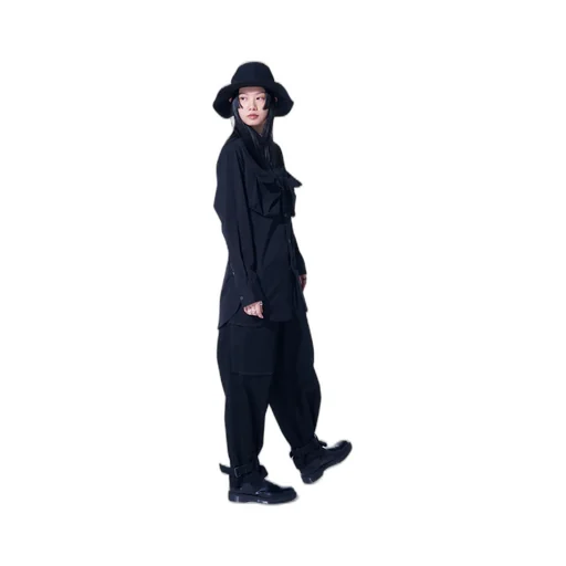 Cotton Broad Cloth Deconstructed Chest Pockets Shirt