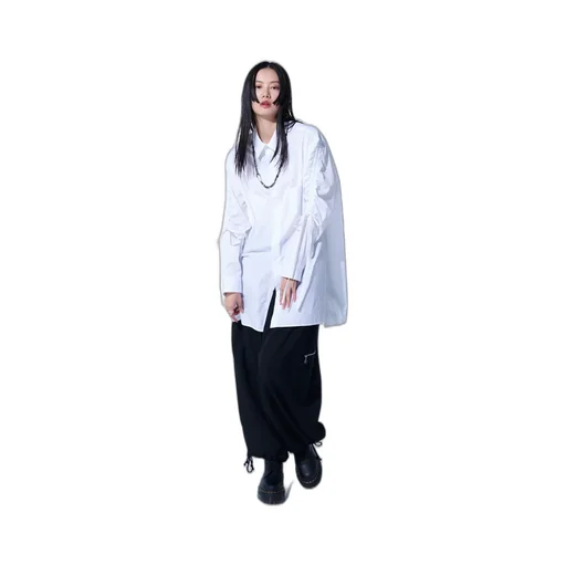 Washer Finished Wool Gabardine Balloon Pants With Zipper Pockets