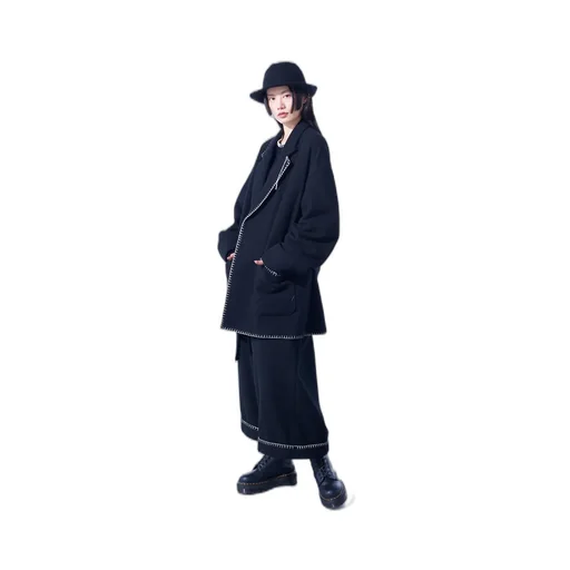 W/Top Mossa Belted Sarouel Pants With Blanket Stitch Design