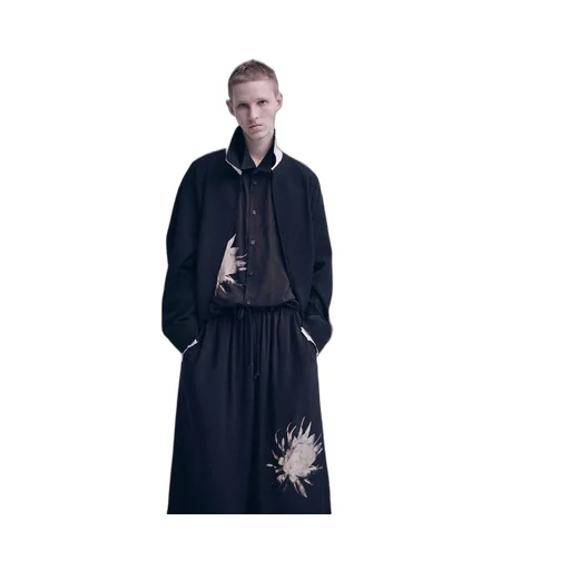 Washer Finished Wool Gabardine Oversized Reversible Blouson With Cut-Out Design