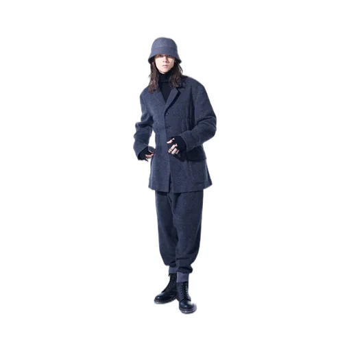 Eco Wool Beaver Jacket With Gathered Shirring