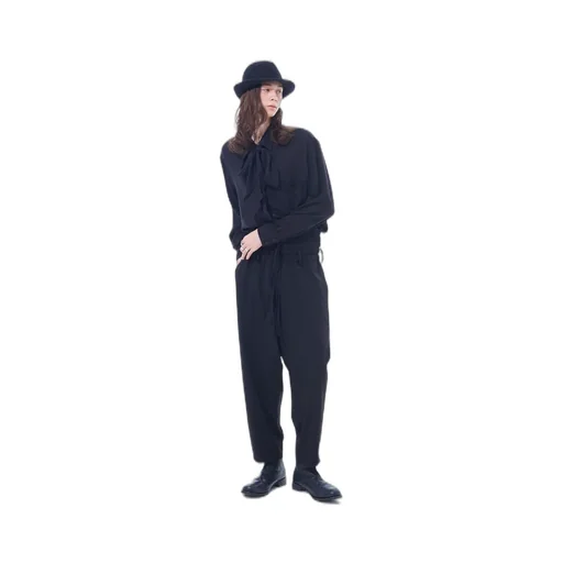 Pe/Rayon Gabardine Stretch Shirring And Laces Waist Pants