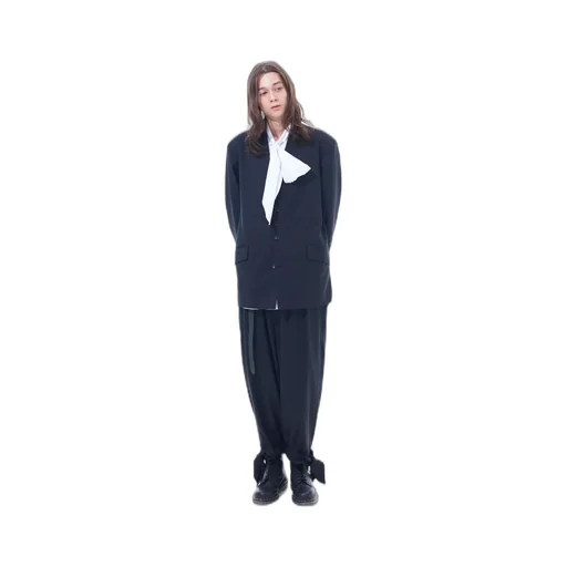 T/W Gabardine Collarless Jacket