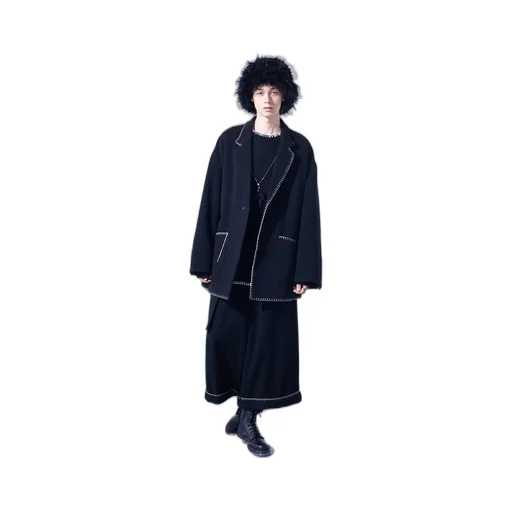 W/Top Mossa Belted Sarouel Pants With Blanket Stitch Design
