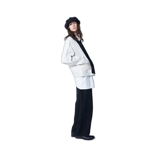Washer Finished Wool Gabardine Oversized Reversible Blouson With Cut-Out Design