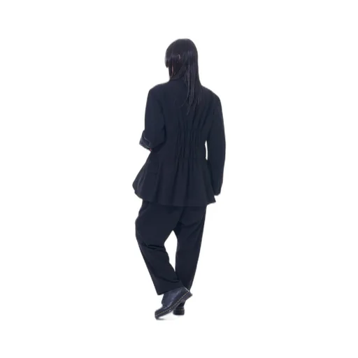 Pe/Rayon Gabardine Stretch Shirring And Laces Waist Pants