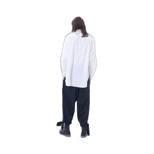 T/W Gabardine 2-Tuck Pants With Hem Ties
