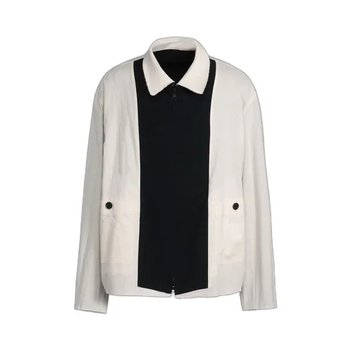 Washer Finished Wool Gabardine Oversized Reversible Blouson With Cut-Out Design