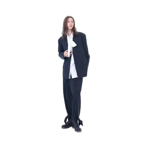 T/W Gabardine 2-Tuck Pants With Hem Ties