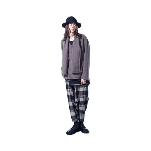 Pe/W Sliver Jersey Stole V-Neck Cardigan