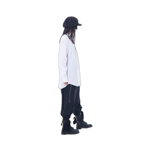 T/W Gabardine 2-Tuck Pants With Hem Ties