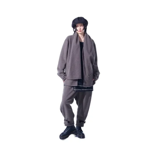 Pe/W Sliver Jersey Stole V-Neck Cardigan