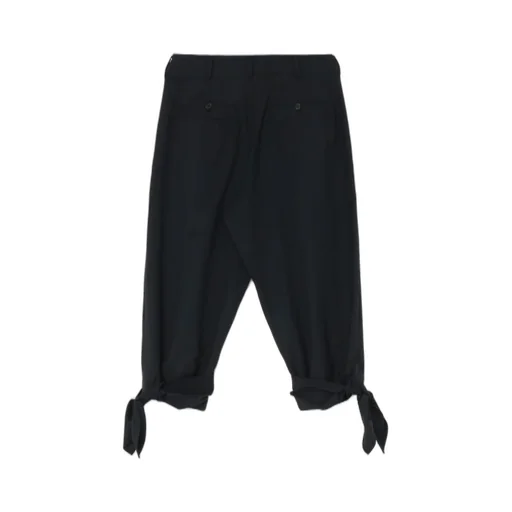 T/W Gabardine 2-Tuck Pants With Hem Ties