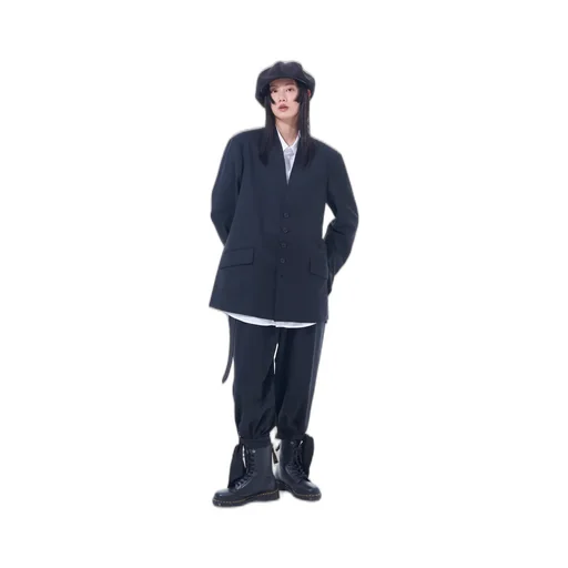 T/W Gabardine 2-Tuck Pants With Hem Ties