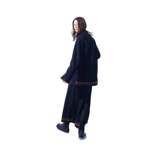 Compressed Jersey Ethnic Embroidered Jacket