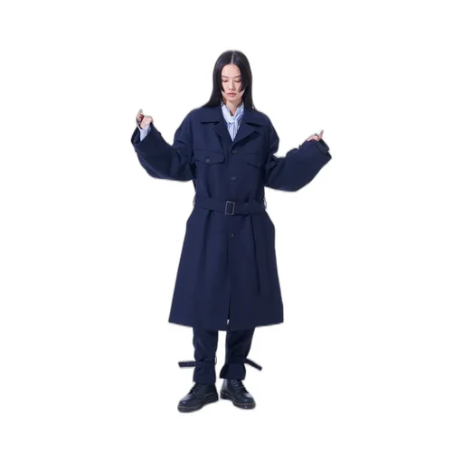 Wool Surge Oversized Military Coat