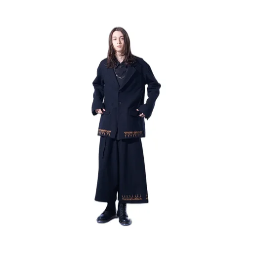 Compressed Jersey Ethnic Embroidered Wrap Pants