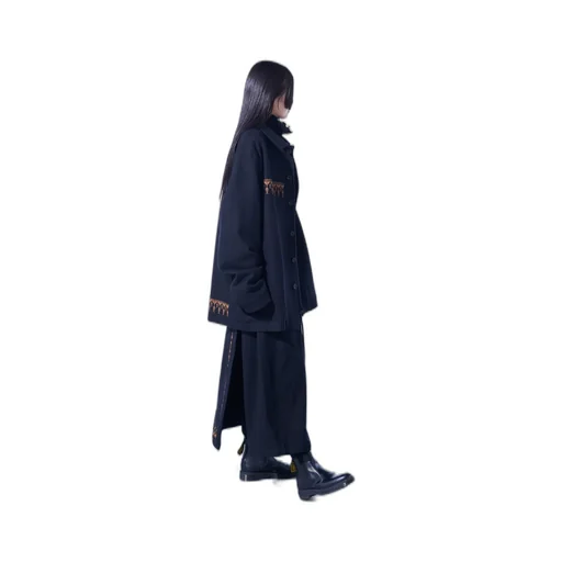 Compressed Jersey Ethnic Embroidered Blouson