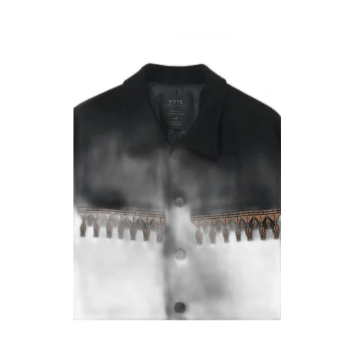 Compressed Jersey Ethnic Embroidered Blouson