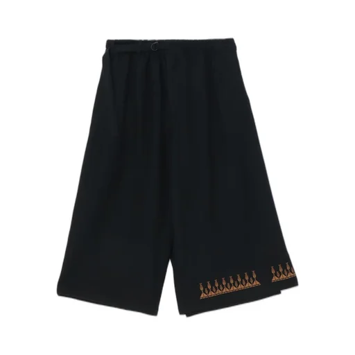 Compressed Jersey Ethnic Embroidered Wrap Pants
