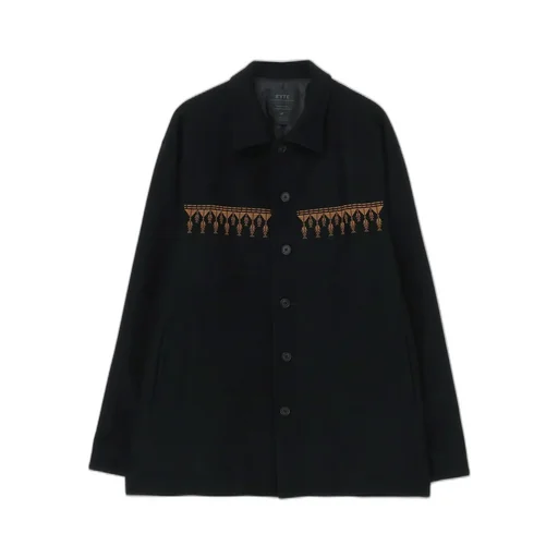 Compressed Jersey Ethnic Embroidered Blouson