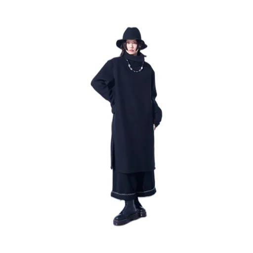 Pe/W Sliver Jersey Turtleneck Long Pullover