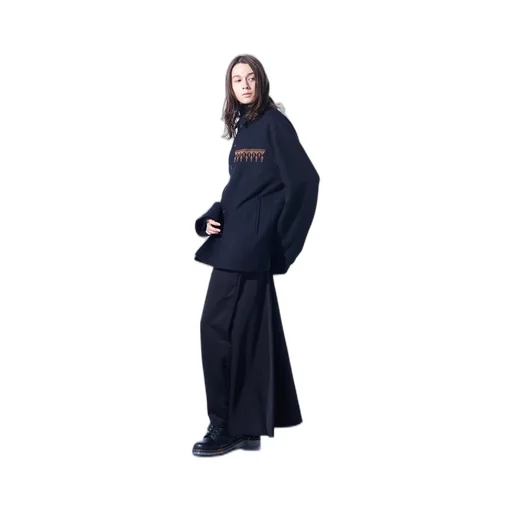 Compressed Jersey Ethnic Embroidered Blouson