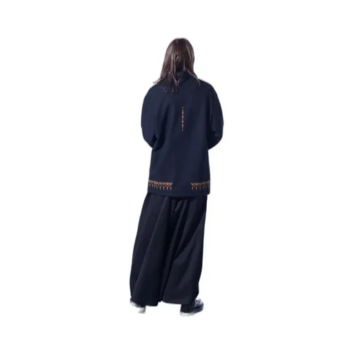 Compressed Jersey Ethnic Embroidered Blouson