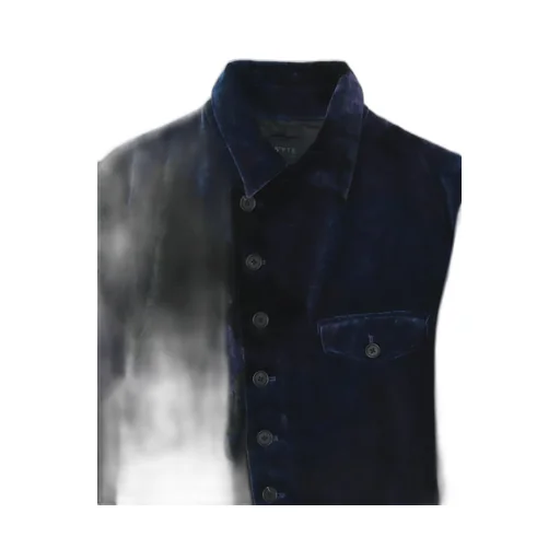 Tie-Dye Velvet Semi-Double-Breasted Jacket