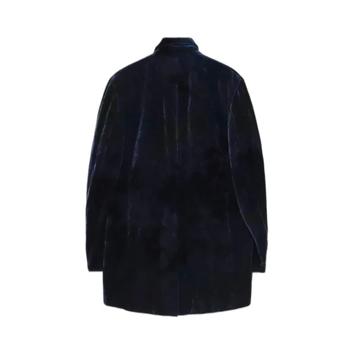Tie-Dye Velvet Semi-Double-Breasted Jacket