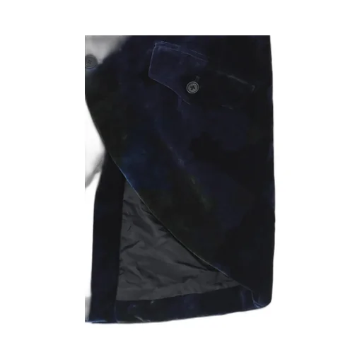 Tie-Dye Velvet Semi-Double-Breasted Jacket