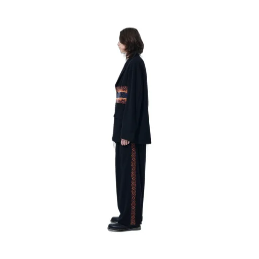 Flannel + Ecuadorian Woven Braid Side-Switching Pants