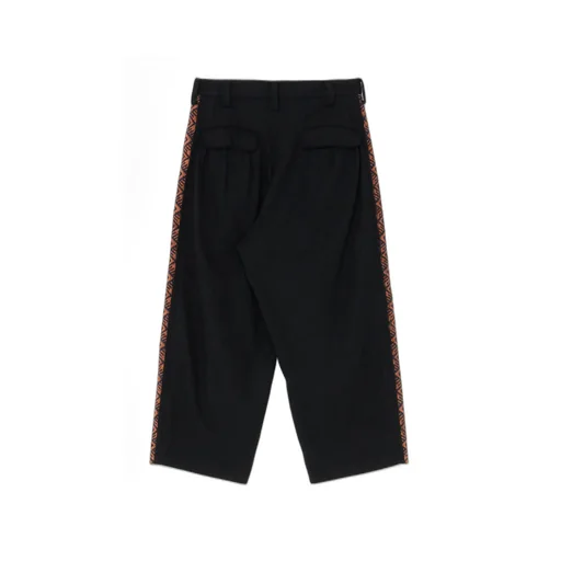Flannel + Ecuadorian Woven Braid Side-Switching Pants