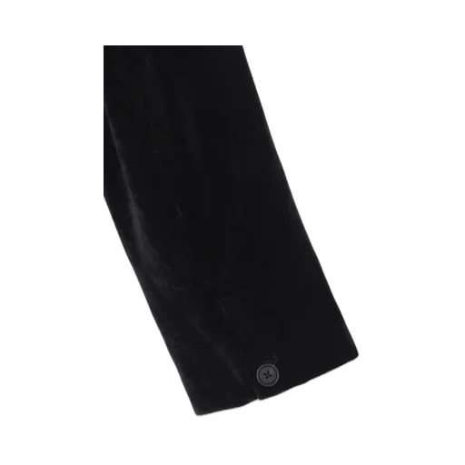 Velveteen Notched Lapel Long Jacket
