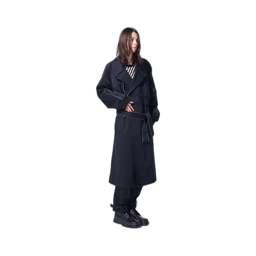 Pe/Cotton Twill Trench Coat Sukajan