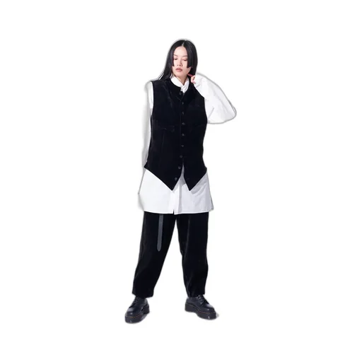 Velveteen 1-Tuck Tapered Pants